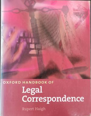 OXFORD HANDBOOK OF LEGAL CORRESPONDENCE